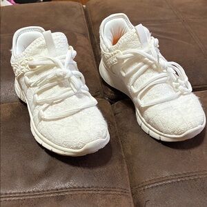 White Textured Sneakers